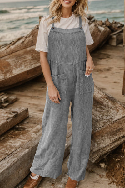 Full Size Wide Leg Front Pocket Jumpsuit